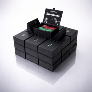 Two8 Bands Team System showing 28 premium resistance band box sets stacked for athletic programs and team training