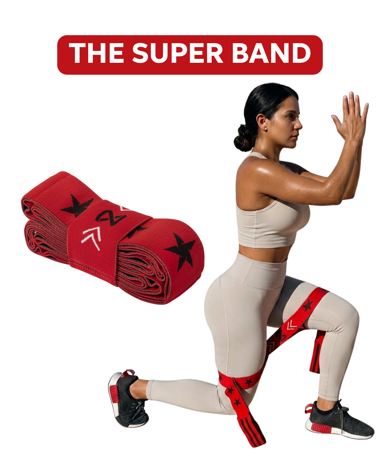Super Band worn for stronger feedback during a lunge