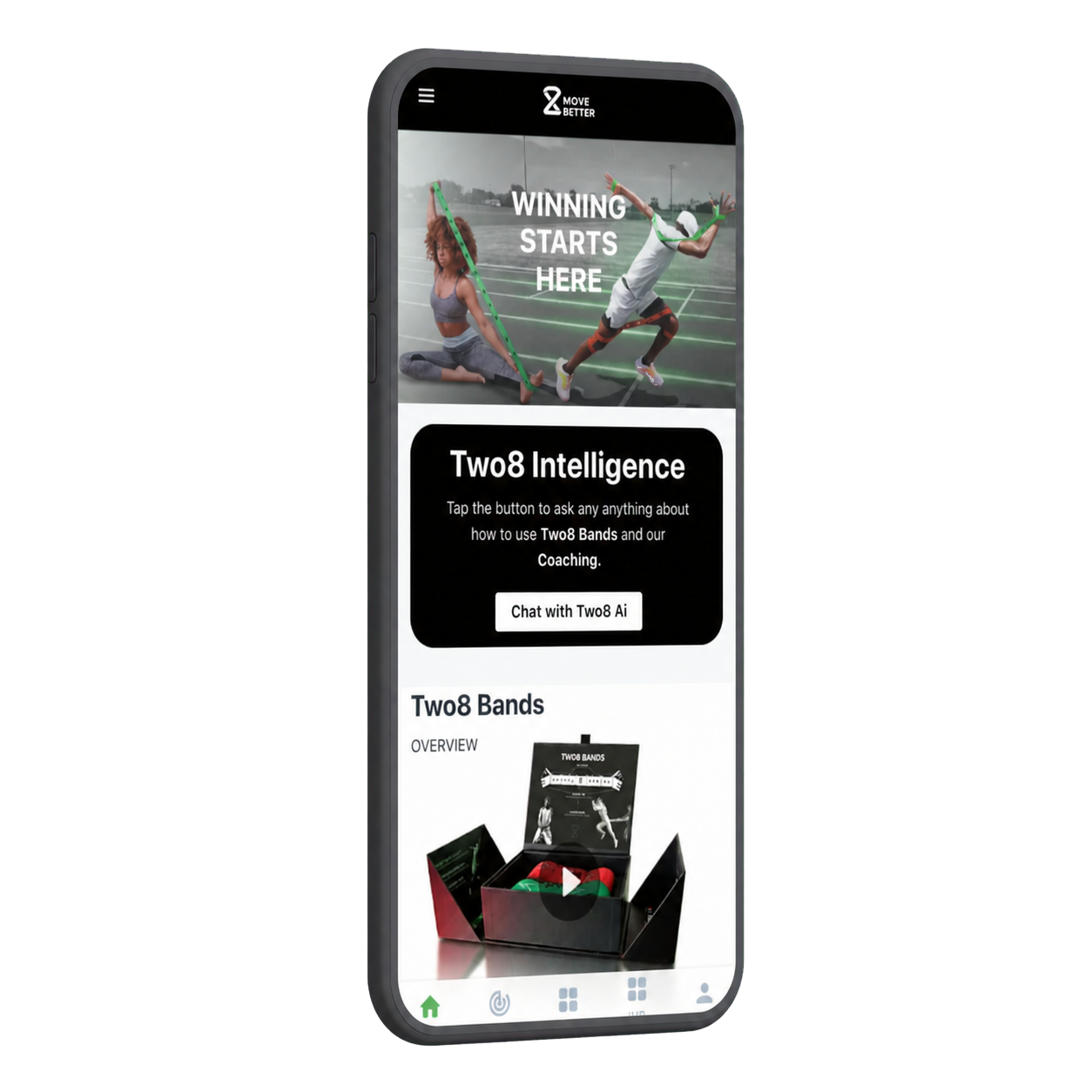 Two8 App movement sessions and coaching resources