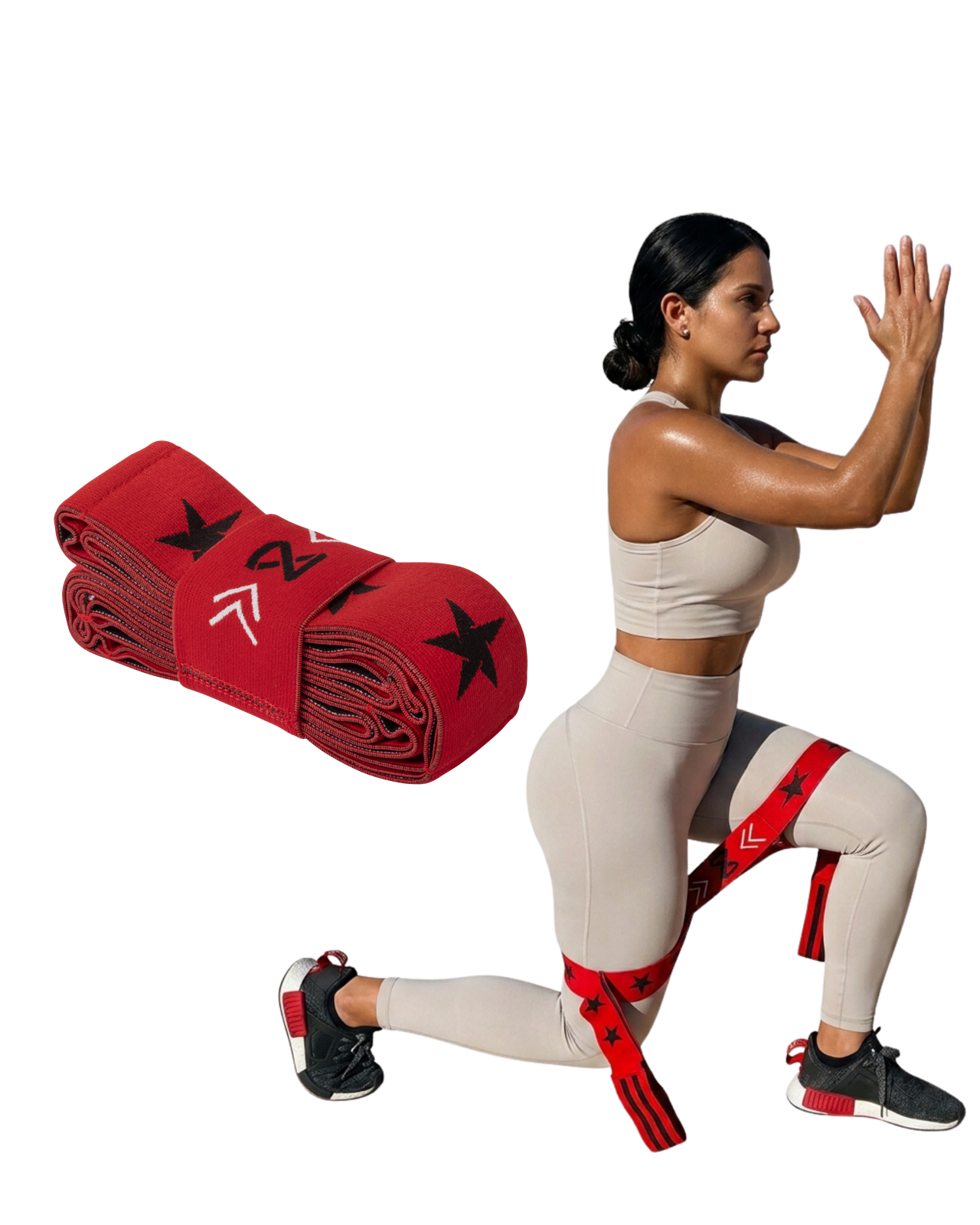 Super Band worn for stronger feedback during a lunge